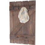 Tablette murale, porte - tasse hwc - d13, �tag�re / vestiaire / planche � crochets, 91x60cm - marron ...