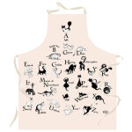 Tablier 72 x 85 cm �cru ab�c�daire chat - dubout - winkler