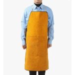 Tablier d'atelier en cuir de soudage robuste, r�sistant � la chaleur et aux flammes, r�glable pour hommes ...