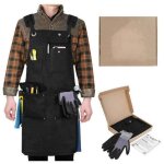 Tablier d'atelier de menuiserie avec 10 poches  outils - tablier de soudure robuste en toile rsistante ...
