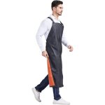 Tablier imperméable résistant réglable, tablier de travail en caoutchouc, noir Tablier imperméable résistant réglable, tablier de travail en caoutchouc, noir