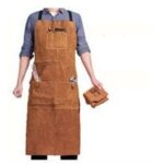 Tablier de soudeur avec 6 poches, tablier de travail en cuir anti - chaleur ignifuge, tablier de menuisier ...