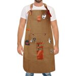 Tablier de soudeur, 8 poches, tablier de cuisine tablier de barbecue pour hommes et femmes, bretelles ...