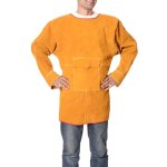 Tablier de soudeur, veste de soudeur en cuir r�sistant au feu de tablier en cuir avec cuir de vachette ...