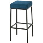 Clp - tabouret de 85 cm avec repose - pieds et cadre noir + si�ge de tissu diff�rentes couleurs colore ...