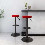 Tabourets de bar lot de 2 rouge bordeaux velours vidaxl