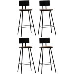 Vidaxl - tabourets de bar lot de 4 bois massif de récupération Vidaxl - tabourets de bar lot de 4 bois massif de récupération