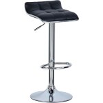 Woltu - tabouret de bar, en cuir synthtique et acier chrom, tabourets avec caoutchouc anti - drapant, ...