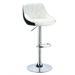 Woltu - tabouret de bar en cuir synthtique, chaise assise hauteur rglable, vert blanc
