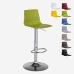 Tabouret bar de cuisine design mat r�glable en hauteur grand soleil imola matt - anis vert