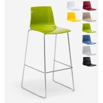 Tabouret de bar de cuisine grand soleil 74 cm design imola slitta - anis vert