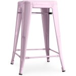 Tabouret de bar - design industriel - 60cm - nouvelle �dition - stylix rose p�le