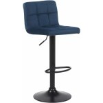 Clp - tabouret d'image noir opeco avec repose de pied de si�ge en velours diff�rentes couleurs colore ...