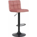 Clp - tabouret d'image noir opeco avec repose de pied de si�ge en velours diff�rentes couleurs colore ...