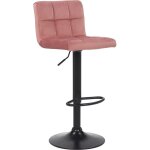 Clp - tabouret d'image noir opeco avec repose de pied de sige en velours diffrentes couleurs colore ...