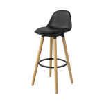 Tabouret de bar tabouret haut cuisine avec dossier et repose - pieds tabouret bois haute qualit, sobuy ...