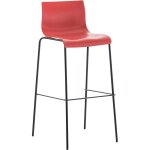 Clp - tabouret de bar hover 4 pieds - assise plastique rouge noir Clp - tabouret de bar hover 4 pieds - assise plastique rouge noir