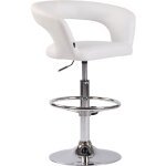 Clp - tabouret de bar jaen en cuir imitation ou tissu blanc, fausse peau