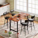 Tabouret de bar (lot de 4) 38x38x85. 5 cm pour cuisine et �lot - chaises hautes industrielles avec dossier ...