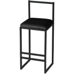 Tabouret de bar en m�tal  nordic  35 x 35 x 84 cm - noir
