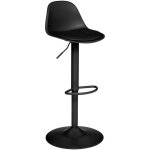 Atmosphera ? tabouret de bar pivotant r�glable noir ? hauteur d'assise 61, 5 � 82, 5 cm ? structure en ...
