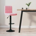 Tabouret de bar rose velours vidaxl