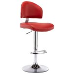 Tabouret de bar rouge bordeaux similicuir vidaxl Tabouret de bar rouge bordeaux similicuir vidaxl