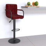 Tabouret de bar rouge bordeaux velours vidaxl918739