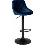 Happy garden - tabouret de bar en velours bleu robin