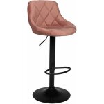 Happy garden - tabouret de bar en velours rose robin Happy garden - tabouret de bar en velours rose robin