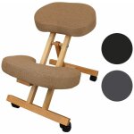 Vivezen - tabouret, chaise ergonomique, sige assis genoux en bois pliable et rglable - beige
