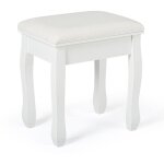 Tabouret pour coiffeuse tabouret de maquillage sige maquillage banc de piano 41x 35x 45 cm blanc mondeer ...