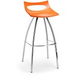 Tabouret design, lot de 2 tabourets hauteur 80 cm - diablito orange en metal, scab design Tabouret design, lot de 2 tabourets hauteur 80 cm - diablito orange en metal, scab design