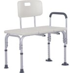 Tabouret de douche chaise de douche dossier ergonomique hauteur r�glable pieds antid�rapants grande assise ...