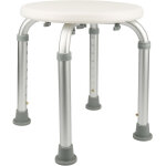 Tabouret de douche rglable en hauteur 32 cm x 32 cm x 54 cm aluminium