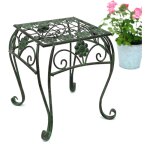 Tabouret de fleur m�tal vert angle 32 cm support de fleur 96007 m colonne de fleur moderne support de ...