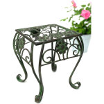 Tabouret de fleur m�tal vert angulaire 25 cm support de fleur 96007 s colonne de fleur moderne support ...