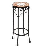 Dandibo - tabouret � fleurs mosa�que rond 46 cm porte - fleurs 12011 table d'appoint porte - plantes ...