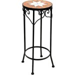 Dandibo - tabouret � fleurs mosa�que rond 54 cm porte - fleurs 12011 table d'appoint porte - plantes ...