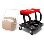 Tabouret garage bm tools plateau outils de rangement, si�ge m�canicien rembourr�, chariot atelier avec ...