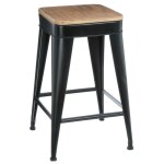 Tabouret haut joris métal noir atmosphera Tabouret haut joris métal noir atmosphera