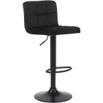 Clp - tabouret d'image noir opeco avec repose de pied de si�ge en velours diff�rentes couleurs colore ...