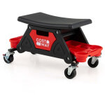 Tabouret m�canicien 65 x 33 x 33 cm avec tiroir coulissant et 2 plateaux compartiment�s style ergonomique ...