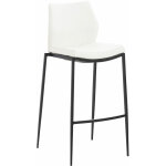 Tabouret moderne avec des jambes en noir robuste et sige de diffrentes couleurs comme colore : blanc ...