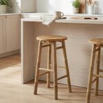 Tabouret de naturel � 38 x 68 cm bambou