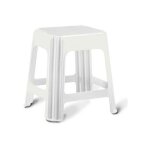 Tabouret empilable en plastique pp blanc ? dimensions 42x34x42 cm ? charge maximale 150 kg ? mod�le novanta ...