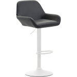Clp - tabouret de bar braga similicuir avec pied en métal noir blanc Clp - tabouret de bar braga similicuir avec pied en métal noir blanc