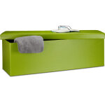 Tabouret pliable pratique, bote de rangement, avec couvercle, xl, h x l x p : 38 x 114 x 38 cm, vert ...