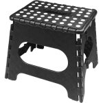 Tabouret pliant 27cm, marchepied plastique noir antidrapant, idal cuisine, salle de bain, jardin, chambre ...