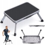 Tabouret pliant pratique pour la maison et l'ext�rieur, supportant une charge maximale de 150 kg.